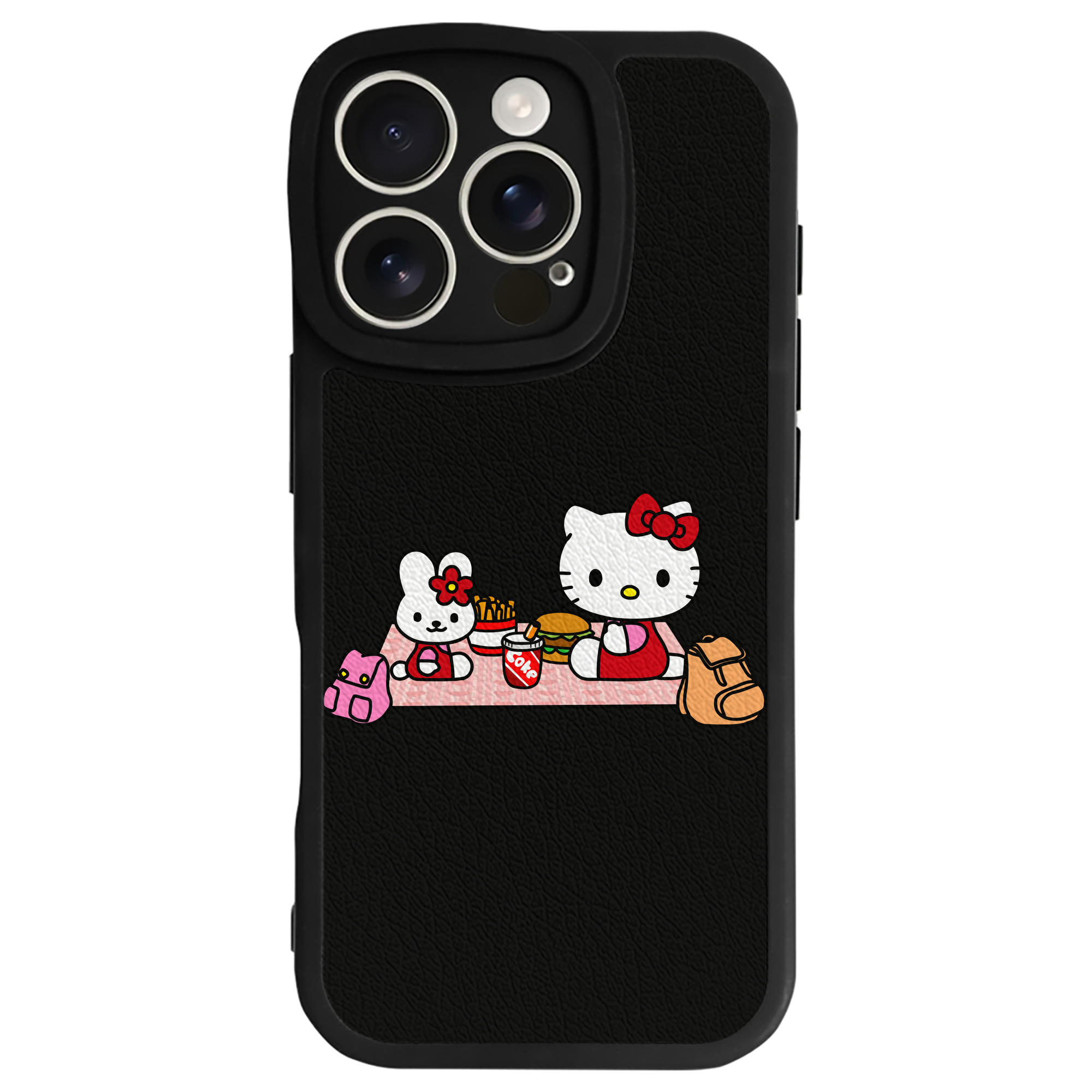 （画像用） Hello Kitty ハローキティ 【iPhone 16シリーズ対応】シリコンスマホケース（レザー調） 材質：シリコン